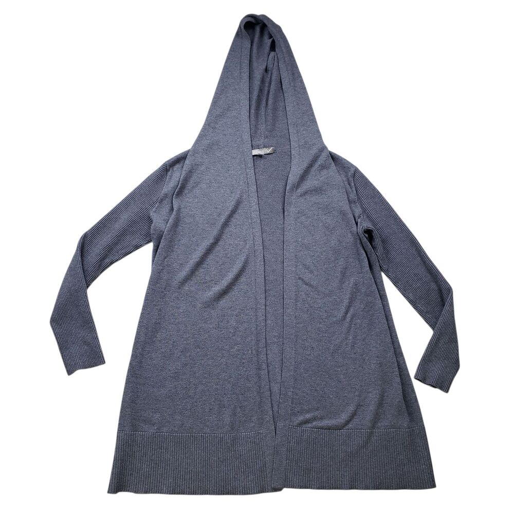 Athleta Highland Drape Wrap Hoodie Open Cardigan Sweater Small Gray - Picture 4 of 7
